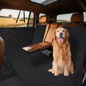 FAHKNS Upgraded Thickened Back Seat Extender for Dogs-Large Space,Waterproof Dog Car Seat Cover Holds 400lbs,Strong Durable, Universal Size Fits for Cars, Trucks & SUVs