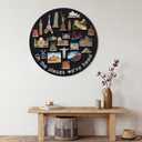 BreezeHug Travel Magnet Board for Wall, 24" Round Display, Black