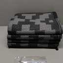 GENIMO Outdoor Rug for Patio Clearance,5'x8' Waterproof Mat,Reversible Plastic Camping Rugs,Rv,Porch,Deck,Camper,Balcony,Backyard,Black & Gray