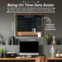Loddie Doddie Chalkboard Calendar & Bulletin Board - 18 x 24 in, Rustic - Easy-Clean Calendar Chalkboard for Wall - Menu Sign for Meal Planning - Magnet Display for Photos & Souvenirs