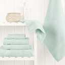 Cotton Paradise 6 Piece Towel Set, 100% Cotton Soft Absorbent Turkish Towels for Bathroom, 2 Bath Towels 2 Hand Towels 2 Washcloths, Mint Towel Set