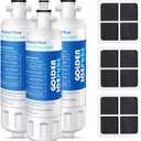 GOLDEN ICEPURE RWF1200A Replacement for LG LT700P, ADQ36006101, Kenmore 469690, Air Filter LT120F, 469918 Refrigerator LFX31925ST, LFX31945ST, LFX30766S, LFXC24726, LFXS24623 3PACK