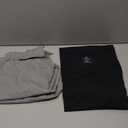 Real Essentials 2 Pack Women's Soft Cotton Long Sleeve Pajama Set with Pants - Lounge Sets for Women, Grey, Black, Size L