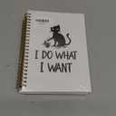 3 Units Funny Black Cat Notebook, Cat Gifts for Cat Lovers Girls Women, Cat Journal, Cat Mom Gifts, Cute Notebook, I Do What I Want, Spiral Notebook 5.5x8.3
