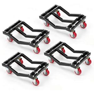 Car Wheel Dollies Set of 4, 6000 lbs Capacity Heavy Duty Wheel Dolly, High-Tensile Steel Construction for Moving Cars, SUVs, Trailers, Motorcycles & Boats 17.5 x 11.5inch