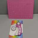 Rotary Cutter and Mat Set, Audab Self Healing Sewing Mats Shirt Cutter 45mm Fabric Cutter Wheel with 2 Blades Rotary Cutting Mat for Crafts Fabric Quilting Hobby (9" x 12" (A4) (Pink)