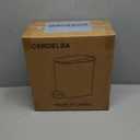 Small Bathroom Trash Can with Lid Soft Close-6L/1.6 Gal Slim Step Garbage Can-Metal Pedal Wastebasket-Narrow Rectangle Garbage Container Bin for Corner Office, Bedroom, Toilet, Live Room-Beige