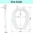 Heavy Duty Commercial Open Front Toilet Seat, Elongated 18.5-Inch, 3PACK