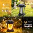 WdtPro 4 Pack Solar Lanterns Outdoor Waterproof, Upgraded Flickering Flame Solar Lights Outdoor, Solar Powered Lanterns Decorative, Hanging Solar Lantern for Patio Garden Yard Path Porch Tree Decor