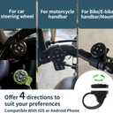 Bluetooth Media Button Remote,Waterproof Wireless Music Controller for Car Bike Motorcycle,Steering Wheel Control Button Compatible for iPhone/Android Phone Black