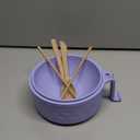 Layron Ramen Cooker Ramen Bowl Set with Chopsticks Microwave Noodle Bowl College Dorm Room Essentials for Girls for Boys Apartment Essentials-Blue