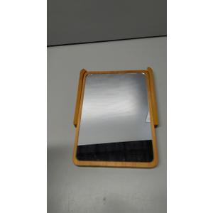 DinlamGud Vintage Wood Table Vanity Makeup Mirror, Rectangle Wall Mounted Mirrors, Desk Mirror, Hanging Mirror, Wall Mirror Decor for Living Room, Bedroom, Entryway, 8x11 inch