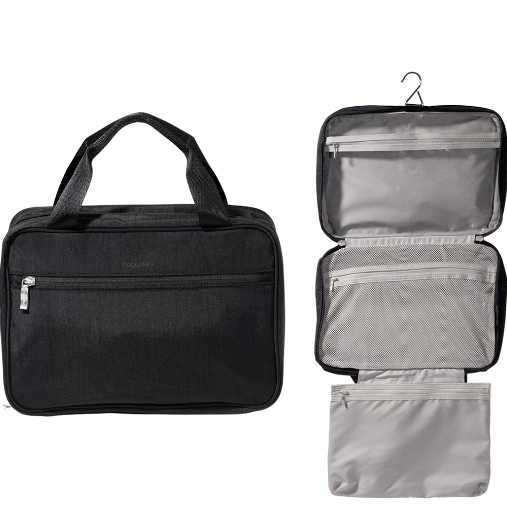 Baggallini Large Hanging Travel Toiletry Kit - Lightweight 8x11 Inch Makeup Bag