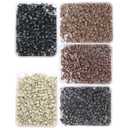 2500pcs 4mm Hair Tinsel Extentions Beads, Silicone Lined Micro Rings Links,Hair Fairy Beads for Hair Extensions,Multi-colored