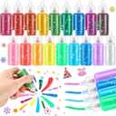 gisgfim Glitter Glue 18 Colors Washable Art Glitter Glue 0.67 Oz Neon Metallic Rainbow Stick Set for Craft Scrapbooking DIY Art Crafts Decorating Supplies(18 Pack)