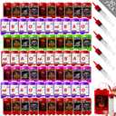 Garma 80 Packs Halloween Blood Bags for Drinks, 8 Design IV Bag Reusable Drink Pouches Containers with Syringes and Clips Pouch Prop for Vampire Zombie Hospital Theme Party Supplies