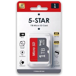 5-Star Compatible High Yield 1 TB Class 10 Micro SD
