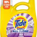Tide Simply All-In-One Liquid Laundry Detergent, Berry Blossom Scent, 89 Loads, 117 fl oz