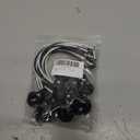 8 Pack Phenolic Candelabra E12 Base Socket with 1.25 Inch Shoulder and Screw Ring, 8 Inch Wire Leads Lamp Holder Light Sockets(with Ring and Wire)