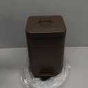 CEROELDA Small Trash Can with Lid-5L/1.3 Gal,Stainless Steel Outdoor Dog Poop Garbage Can-Farmhouse Retro Metal Waste Bin w/Step Pedal for Bathroom Bedroom Office-Soft Close-Brown