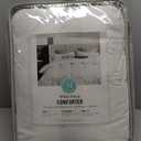 MARTHA STEWART White Down Feather Comforter King Size - 600 Fill Power 100% Cotton Down Duvet Insert, Made in USA, All Season Medium Warmth Comforter with Corner Loops - 106" x 90" (White/All Season)
