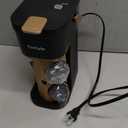 Tastyle Single Serve One Cup Coffee Maker, for K Cups and Grounds, Mini Coffee Maker with Portable Handle, 6 to 12 Oz Brew Size, for Travel, Camping, Office, RV and Dorm, 120V, Black and Gold