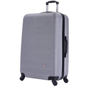 InUSA ROYAL Hardside Spinner Luggage with Ergonomic Handles | Spacious Travel Suitcase with Four Spinner Wheels and Studs | 28 Inch Large Spinner Luggage | Silver