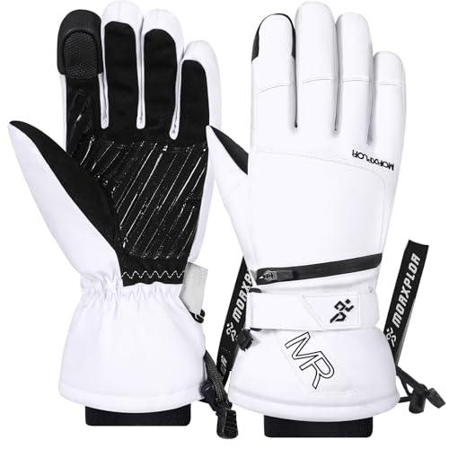 MORXPLOR Ski Snow Gloves for Men Women,3M Thinsulate Insulated Warm Winter Snowboard Windproof Winter Touchscreen Snowmobile Gloves for Cold Weather Small