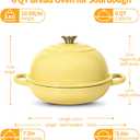 6QT Enameled Cast Iron Yellow Dutch Oven For Sourdough Bread Baking