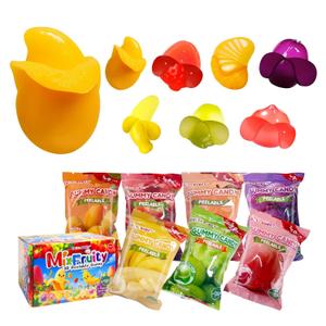 2 x 7 Friuts in 7 Packs Assorted Gummy Candies Individually Wrapped, Peelable Fruit-Shaped Gummies Candy made with Real Fruit Juice (30%), Chewy Peeling Candy Gummy Snacks Net 350g/12.35oz (EXP 11/30/26)