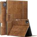 Antbox for iPad Pro 11 Inch Case M5 2025/M4 2024, Premium Vegan Leather, Supports Pencil Pro and Pencil (USB-C), Auto Sleep/Wake Function, Built-in Pencil Holder (Tan)