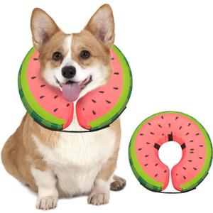 Dog Cone Collar for Small Medium Large Dogs for After Surgery, Pet Inflatable Neck Donut Collar Soft Protective Recovery Cone for Dogs and Cats - Alternative E Collar Does not Block Vision - Pink,S