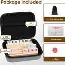 Mini Travel Rummy Cube Set with 4 Wooden Racks, 106 Rummy Cube Game Tiles with Portable Case for Family Classic Board Games - Travel Edition