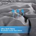 TEKAMON All Season Oversized Queen Comforter,Down Alternative Duvet Insert,Dark Grey