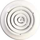 HBW 8" Round Ceiling Diffuser White Powder Coated with Outside Dimension of 12" Fitting in 8" Duct