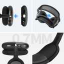 Yinke Smart Case for AirPods Max Headphones Supports Sleep Mode, with AirPods Max Silicone Earpad Cover and Headband Cover Anti-Scratch Accessories, Hard Organizer Portable Carry Travel