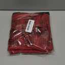 Biscaynebay Round Christmas Tablecloths 60" for Round Tables diameters from 28" to 48", Red Textured Fabric Water Resistant Folding Table Covers Washable for Dining, Kitchen, Wedding, Parties