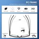 IUUI Reading Glasses 5 Pairs Quality Reader Spring Hinge Glasses Blue Light Blocking Filter UV Ray/Glare Computer Readers Fashion Reading Glasses for Men and Women (5 pcs Black,2.00)