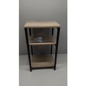 VASAGLE Side Table, Small End Table, Tall Nightstand for Living Room, Bedroom, Office, Bathroom, Greige and Classic Black ULET273B02 (Greige + Classic Black)