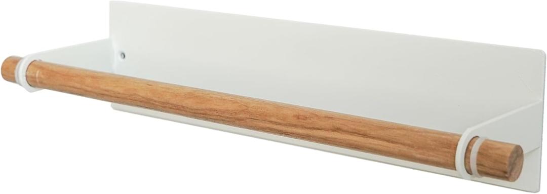 Yamazaki Home Tosca Magnetic Paper Towel Or Dish Towel Holder - Kitchen Storage - Dish Towel - Steel + Wood