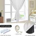 2 x AJAZZ self Adhesive Portable 100% Blackout Curtains Simple and Easy to installBedroom Window Thermal Lnsulated Kitchen Room Darkening Black Small Drapes 1-Pack