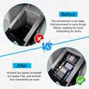 EDBETOS 2026 Equinox Center Console Organizer Compatible with Chevy Equinox 2025 2026 LT/RS/ACTIV Armrest Storage Box Interior Pallet Insert Tray Secondary Accessories, Middle Console Tray, Not for EV