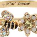 Betsey Johnson Women's Motif Bangle Bracelet (One Size, Yellow/Bumble Bee)