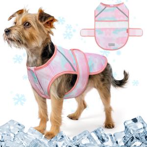 KYEESE Dog Cooling Vest Lightweight Dog Cooler Jacket 3D Breathable Mesh Pet Cooling Shirts for Summer with Reflective Stripe UV Protection Pet T Shirt for Beach, Hiking, Walking (Pink, L) KYEESE Dog Cooling Vest Lightweight Dog Cooler Jacket 3D Breathable Mesh Pet Cooling Shirts for Summer with Reflective Stripe UV Protection Pet T Shirt for Beach, Hiking, Walking (Pink, L)