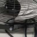 Comfort Zone Cradle Floor Fan, Electric, High-Velocity,180 Degree Adjustable Tilt, 18 inch, 3 Speed, Carry Handle, Rubber Feet, Metal, Airflow 19.36 ft/sec, Ideal for Garage or Workshop, CZHV18BK