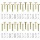 Huthbrother 30 pcs 738-04124A Shear Pins + 30 pcs 714-04040 Cotter Pins, Compatible with Cub Cadet MTD Troy Bilt SnowBlowers Shear Pins 738-04124 738-05273, Replacement .25" x 1.5"