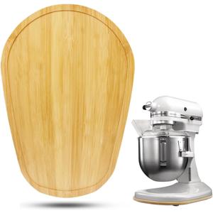 Bamboo Mixer Slider Compatible with Kitchen aid Bowl Lift 5-8 Qt Stand Mixer - Kitchen Countertop Storage Mover Sliding Caddy for Kitchen Aid 5-8 Qt Mixer