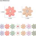 5 x Silcone Flower Magnets Refrigerator - 14 PCS, 7 Color Locker Accessories Fridge Magnet Locker Decor, Cute Whiteboard Magnets, Locker Decorations