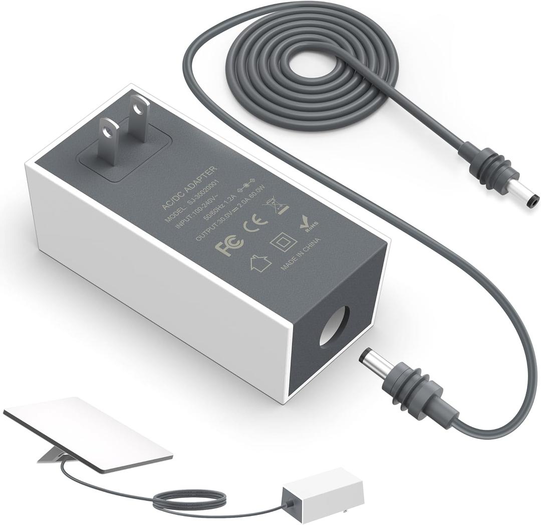 Starlink Mini Power Supply Adapter 30V 2A 110V-240V AC to DC Chager Adapter for Starlink MINI 12V Power Cable Wall Plug 60W Fast Charger Waterproof, Compatible with Star Link Mini DC Cord