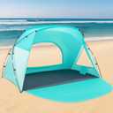 Beach Tent, Portable Sun Shelter for 3 Person with UPF 50+ UV Protection, Easy Setup Waterproof Beach Shade Canopy Cabana for Family Outdoor and Picnics, Fishing with Carrying Bag